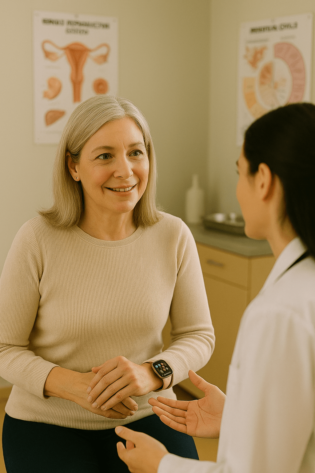 Woman at her doctor's appointment